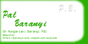 pal baranyi business card